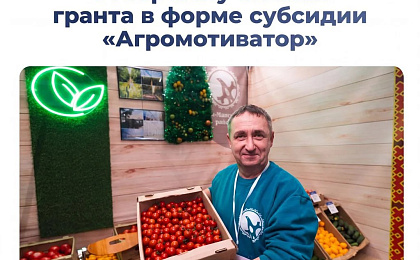 О проведении отбора получателей гранта в форме субсидий «Агромотиватор» с 13.10.2026 по 12.11.2026
